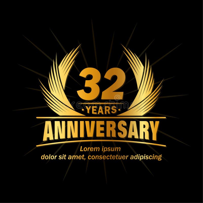 32 years anniversary celebration design template. Thirty-two years vector and illustration logo. Thirty-second years anniversary celebration logo. 32years logo. 32 years anniversary celebration design template. Thirty-two years vector and illustration logo. Thirty-second years anniversary celebration logo. 32years logo.