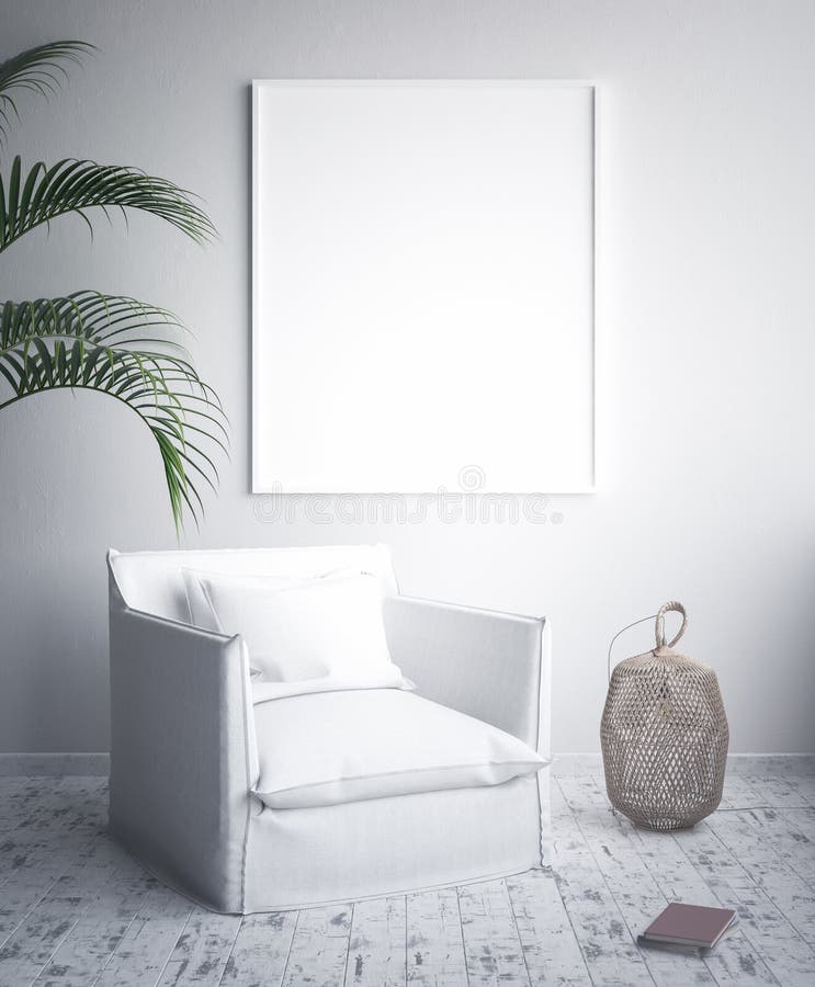 Åtlöje upp affischramen, inre minimalism, skandinavisk design vektor illustrationer Åtlöje upp affischramen, inre minimalism, skandinavisk design vektor illustrationer