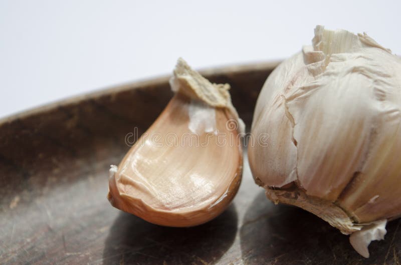 在桌上的大蒜 免版税库存图片