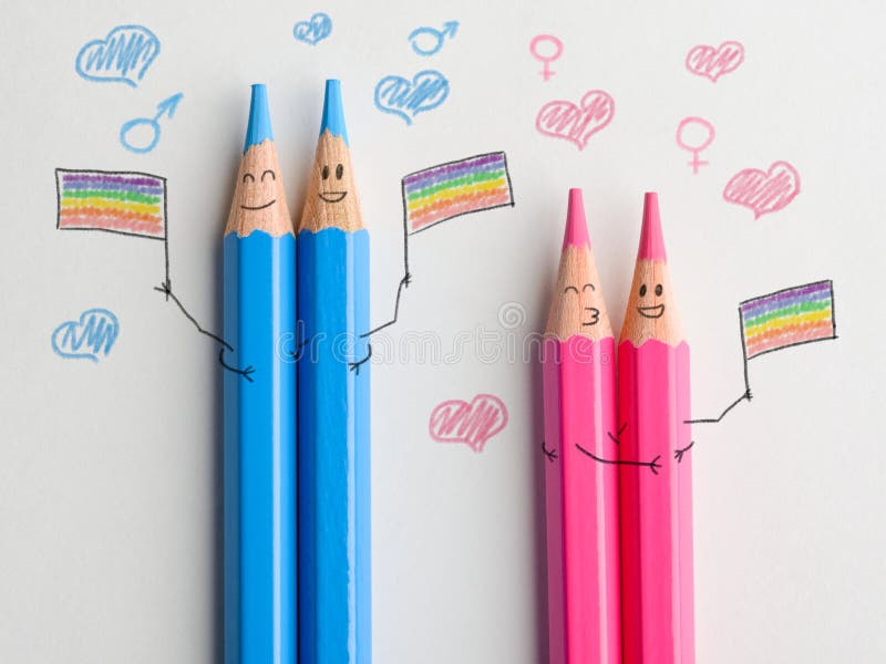 愉快的同性恋者和lesbi夫妇 免版税库存图片