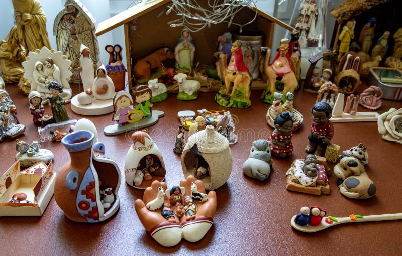 Small collection of different cultures beautiful Nativity Scenes. Small collection of different cultures beautiful Nativity Scenes