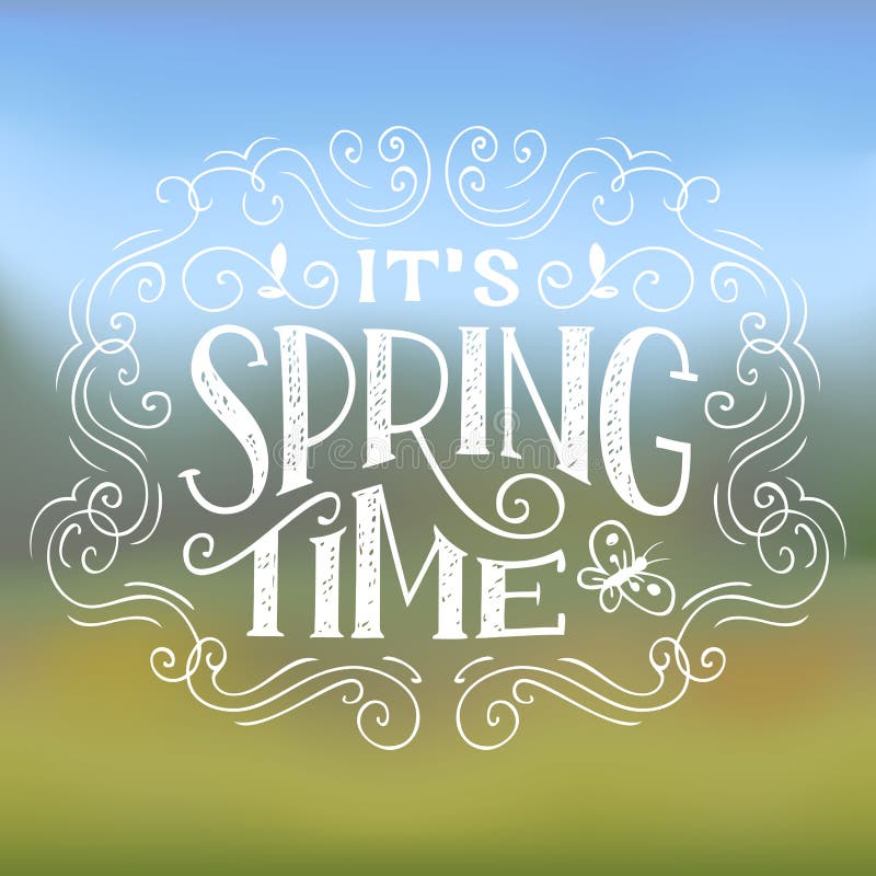 È progettazione tipografica di tempo di primavera