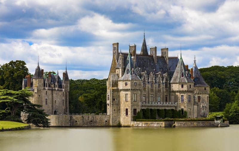 15ème et du 16ème siècle Chateau de la Bretesche photos libres de droits 15ème et du 16ème siècle Chateau de la Bretesche photos libres de droits