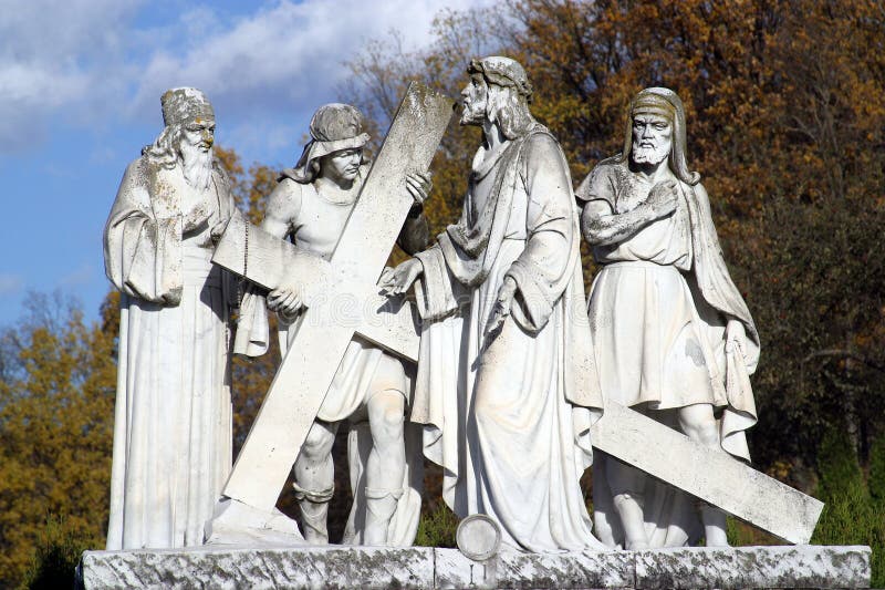 2nd Stations of the Cross, Jesus is given his cross, Basilica of Assumption of the Virgin Mary in Marija Bistrica, Croatia. 2nd Stations of the Cross, Jesus is given his cross, Basilica of Assumption of the Virgin Mary in Marija Bistrica, Croatia.