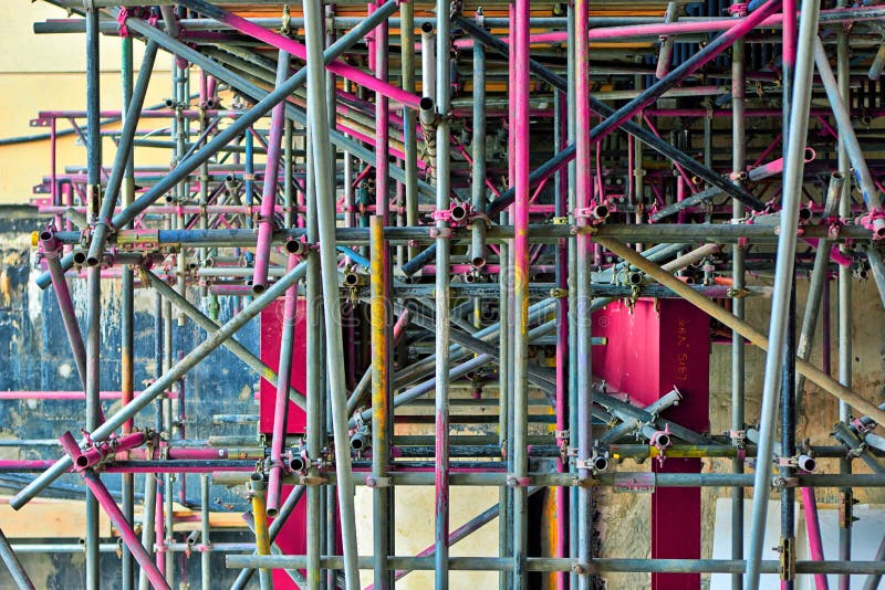 Colored painted scaffolding as abstract background. Colored painted scaffolding as abstract background