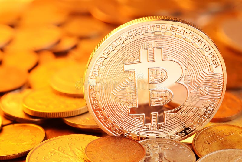 Échange d'or de Bitcoin images stock Échange d'or de Bitcoin images stock