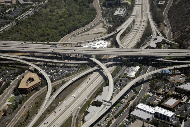Échange méridional d'autoroute de la Californie photo stock Échange méridional d'autoroute de la Californie photo stock
