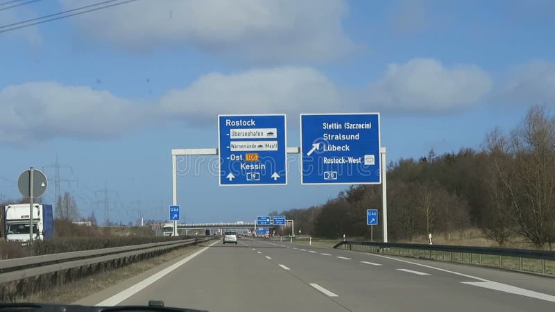 Échangez la route Dreieck Rostock d'A19 à A20 en Allemagne Stralsund Luebeck