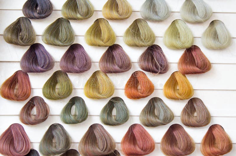 chantillons De Palette De Couleur De Cheveux Image stock chantillons De Palette De Couleur De Cheveux Image stock