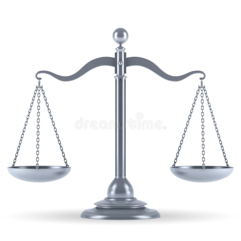 3d illustration of a balance scale. 3d illustration of a balance scale
