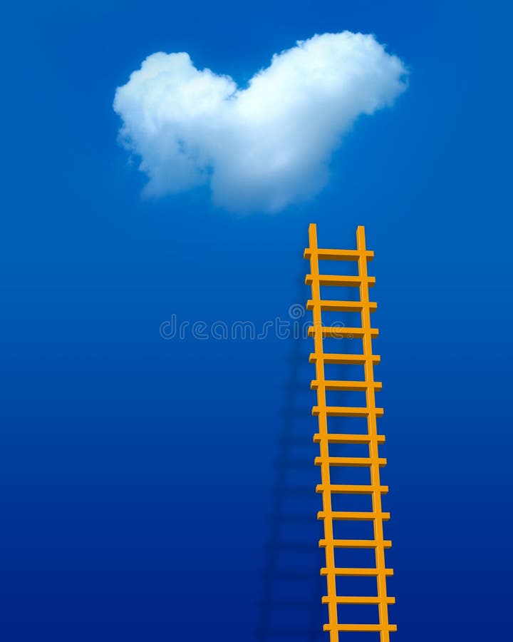 Échelle d'amour illustration de vecteur