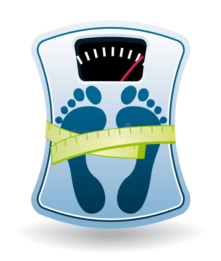 Blue and green bathroom scale icon for healthy weight concept. Blue and green bathroom scale icon for healthy weight concept.