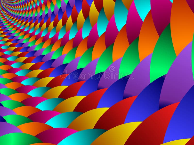 Colorful scales pattern, from a fractal design. Colorful scales pattern, from a fractal design