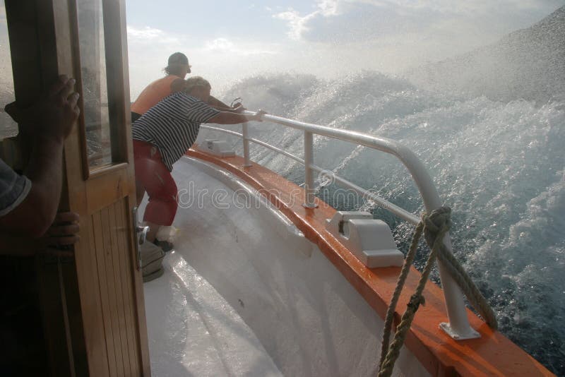 Éclaboussement du bateau photos libres de droits
