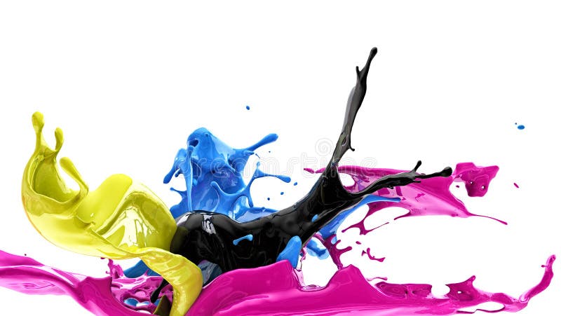 Éclaboussure de couleur, cmyk illustration libre de droits Éclaboussure de couleur, cmyk illustration libre de droits