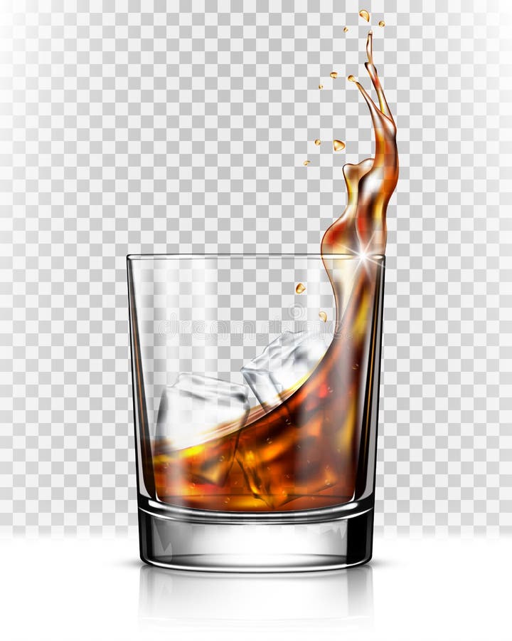 Éclaboussure de whiskey hors de verre illustration libre de droits Éclaboussure de whiskey hors de verre illustration libre de droits