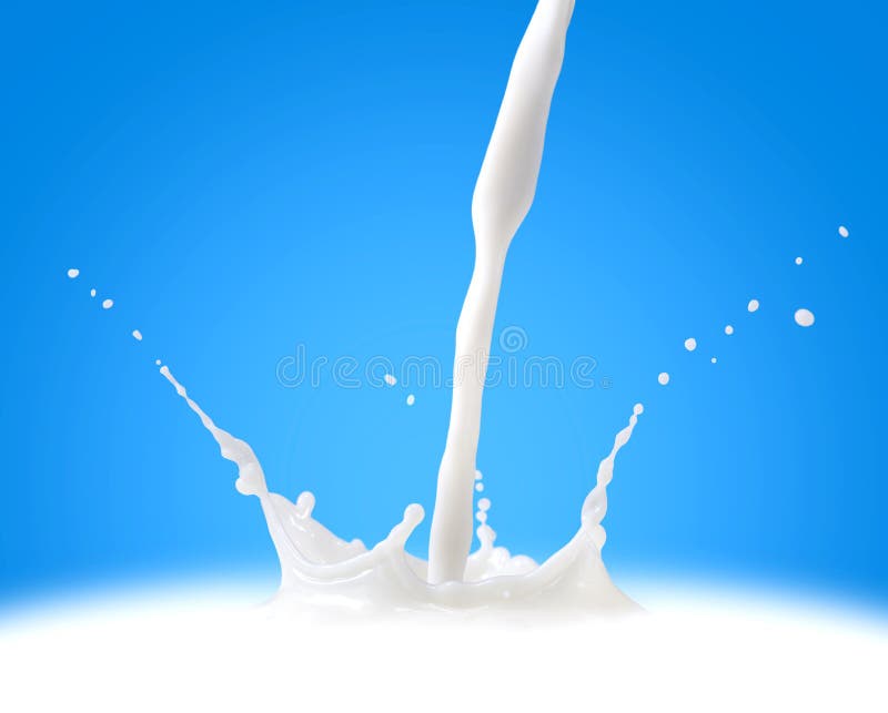 Éclaboussure pleuvante à torrents de lait photographie stock libre de droits Éclaboussure pleuvante à torrents de lait photographie stock libre de droits