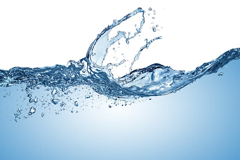 Éclaboussure pure bleue de vague d'eau photographie stock