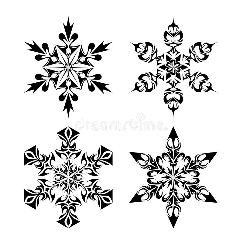Éclailles tribales de neige illustration stock Éclailles tribales de neige illustration stock