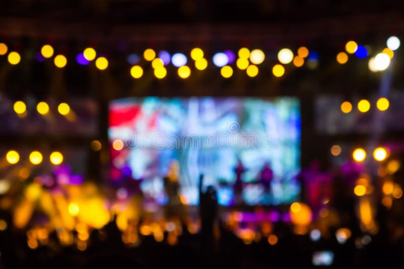 Éclairage Defocused de concert de divertissement sur l'étape, bokeh image libre de droits Éclairage Defocused de concert de divertissement sur l'étape, bokeh image libre de droits