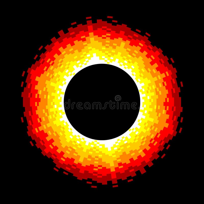 éclipse solaire de Pixel-art à 8 bits illustration stock éclipse solaire de Pixel-art à 8 bits illustration stock