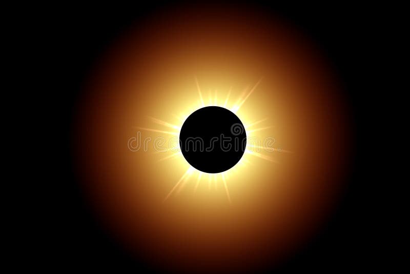 Éclipse totale illustration stock Éclipse totale illustration stock