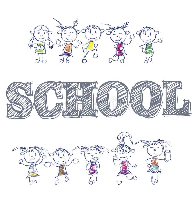 école Illustration d'école pour la conception avec une inscription illustration libre de droits école Illustration d'école pour la conception avec une inscription illustration libre de droits