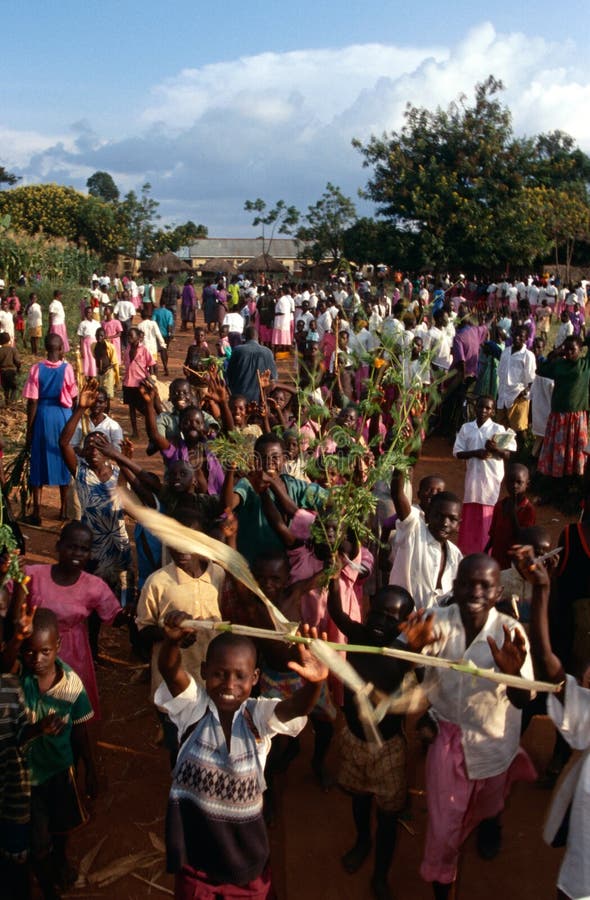 Écoliers en Ouganda. images libres de droits Écoliers en Ouganda. images libres de droits