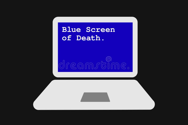 Écran bleu de la mort illustration de vecteur Écran bleu de la mort illustration de vecteur