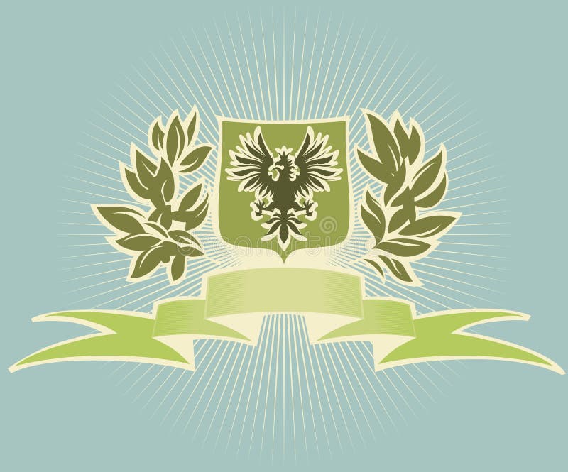 Écran protecteur vert avec l'aigle illustration stock Écran protecteur vert avec l'aigle illustration stock
