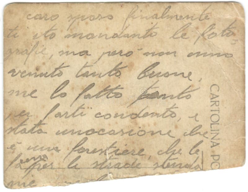 Écriture italienne fanée image libre de droits Écriture italienne fanée image libre de droits