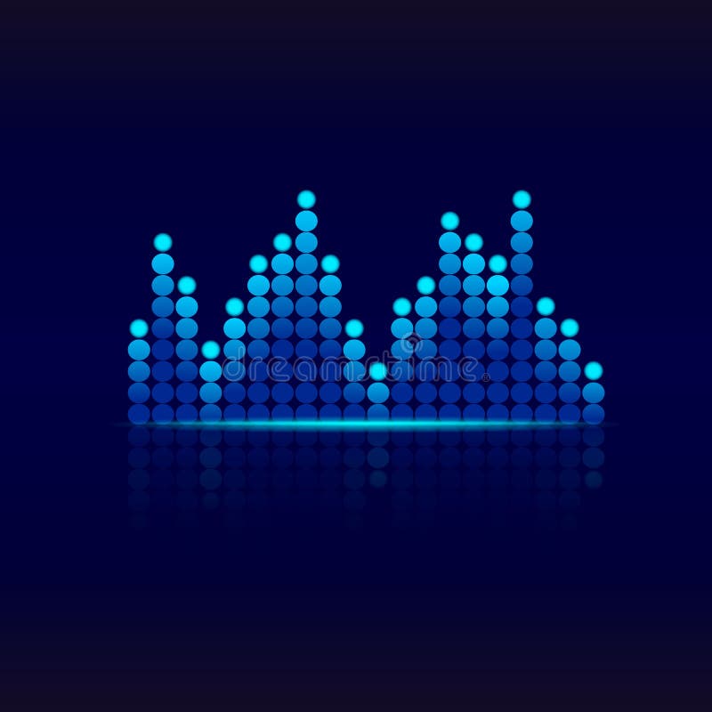 Égaliseur graphique bleu Égaliseur d'onde sonore de conception Fond d'égaliseur de musique pour le club, radio, concerts Vecteur illustration libre de droits Égaliseur graphique bleu Égaliseur d'onde sonore de conception Fond d'égaliseur de musique pour le club, radio, concerts Vecteur illustration libre de droits