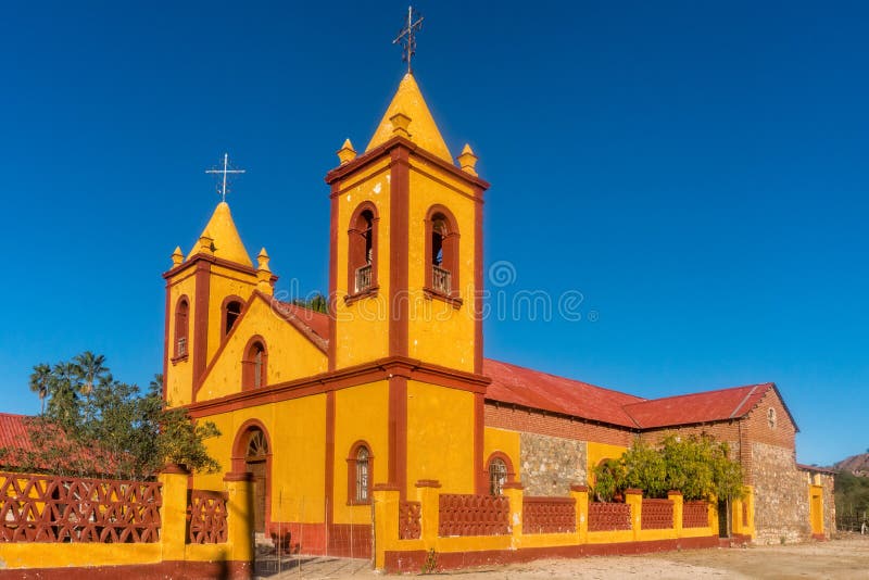 Église d'EL Triunfo dans Basse-Californie Sur Mexique image stock Église d'EL Triunfo dans Basse-Californie Sur Mexique image stock