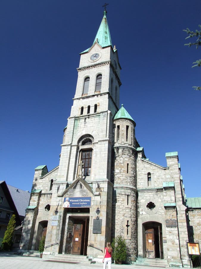 Église de famille sainte dans Zakopane en Pologne images stock Église de famille sainte dans Zakopane en Pologne images stock