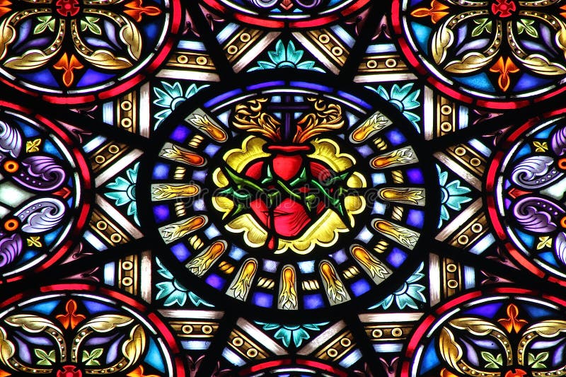 Église en verre souillé images libres de droits Église en verre souillé images libres de droits