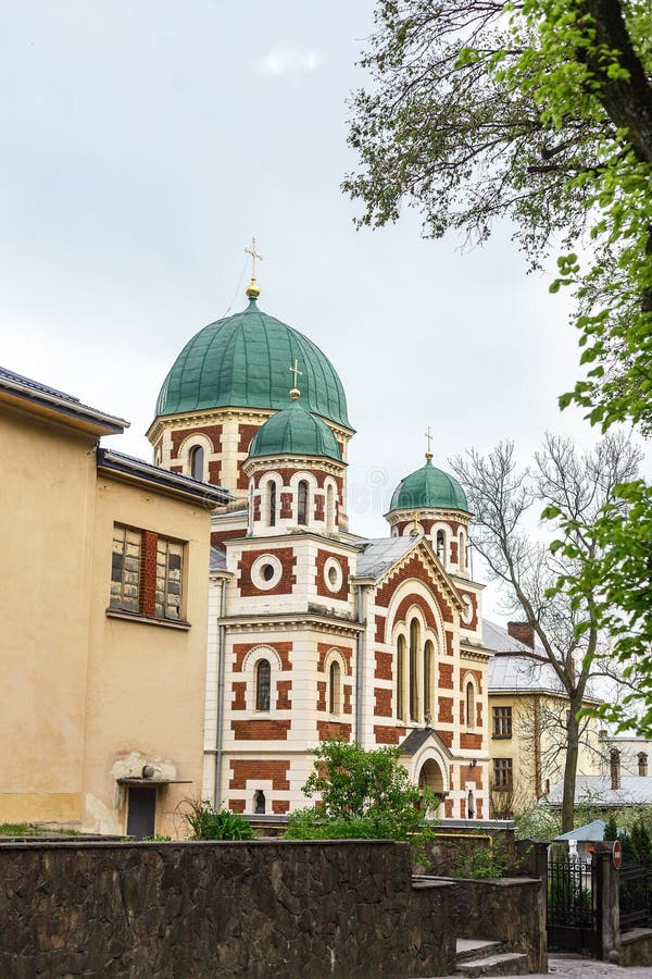 Église orthodoxe de St George Great à Lviv, Ukraine image libre de droits Église orthodoxe de St George Great à Lviv, Ukraine image libre de droits
