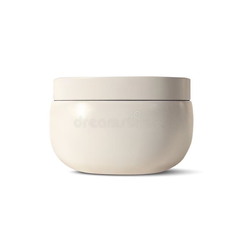 élégant bocal crème au design minimaliste. idéal pour les maquettes de produits de soins skincare marque cosmétique et emballage illustration libre de droits