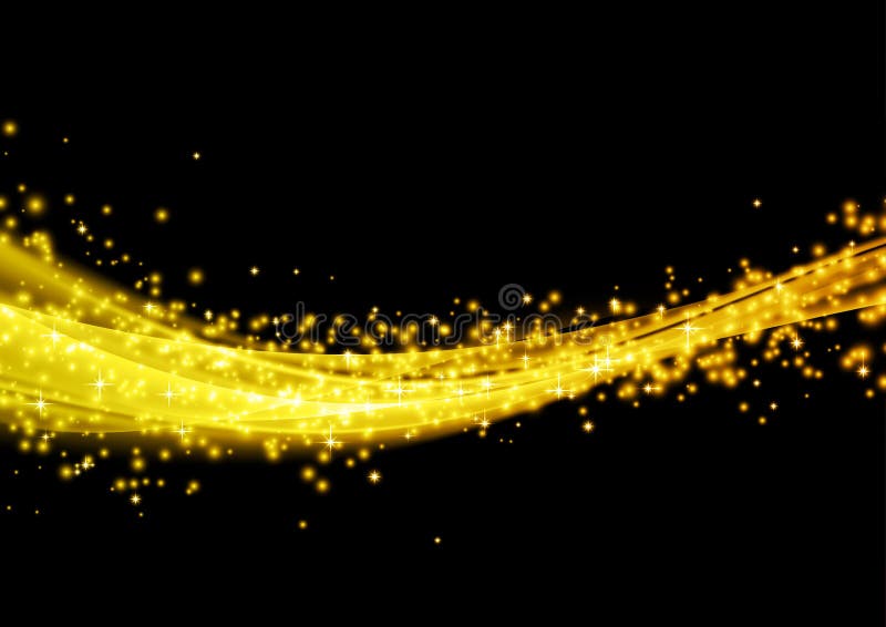Élément abstrait futuriste d'or lumineux de vague de conception d'éclat plus de illustration stock Élément abstrait futuriste d'or lumineux de vague de conception d'éclat plus de illustration stock