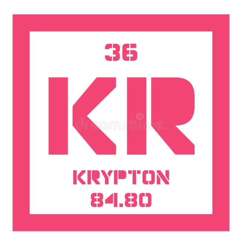Krypton Chemical 36 élément Du Tableau Périodique Contexte De La