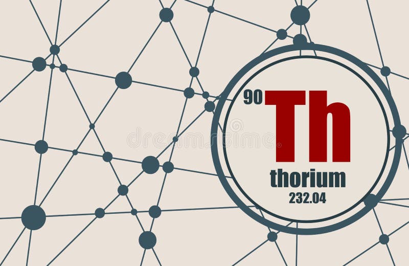 Élément chimique de thorium illustration de vecteur Élément chimique de thorium illustration de vecteur