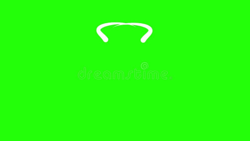 élément contextuel de découpage de la forme de ligne. éléments de conception graphique de mouvement avec écran vert. animation de illustration stock