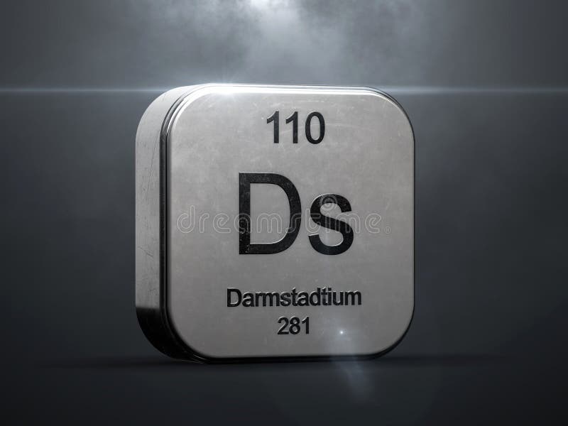 Élément Darmstadtium du tableau périodique illustration libre de droits