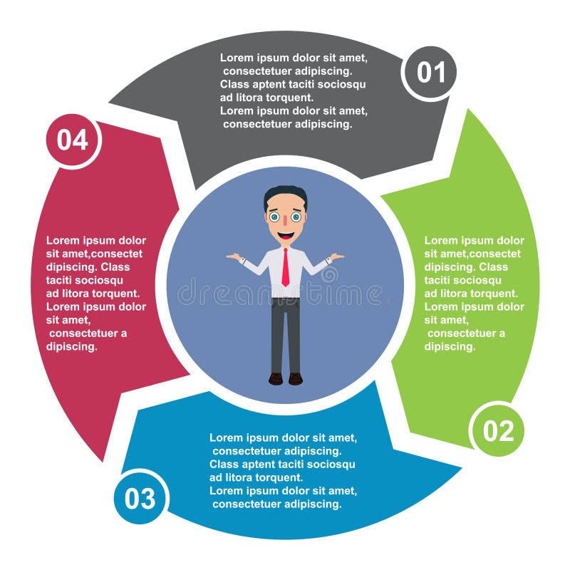 élément de vecteur de 4 étapes dans quatre couleurs avec des labels, diagramme infographic Concept d'affaires de 3 étapes ou opti illustration libre de droits élément de vecteur de 4 étapes dans quatre couleurs avec des labels, diagramme infographic Concept d'affaires de 3 étapes ou opti illustration libre de droits