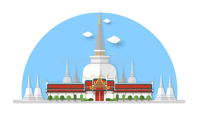 Élément instantané de conception de temple de la Thaïlande pour vous utilisation de conception pour le contexte de bannière de We illustration libre de droits