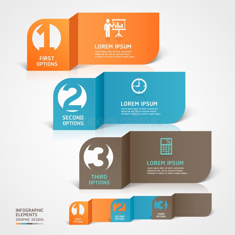 Élément moderne d'infographics de coupe de papier d'affaires. illustration libre de droits Élément moderne d'infographics de coupe de papier d'affaires. illustration libre de droits