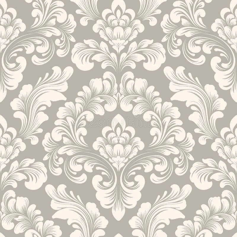 Élément sans couture de modèle de damassé de vecteur Ornement démodé de luxe classique de damassé, texture sans couture de victor illustration libre de droits Élément sans couture de modèle de damassé de vecteur Ornement démodé de luxe classique de damassé, texture sans couture de victor illustration libre de droits
