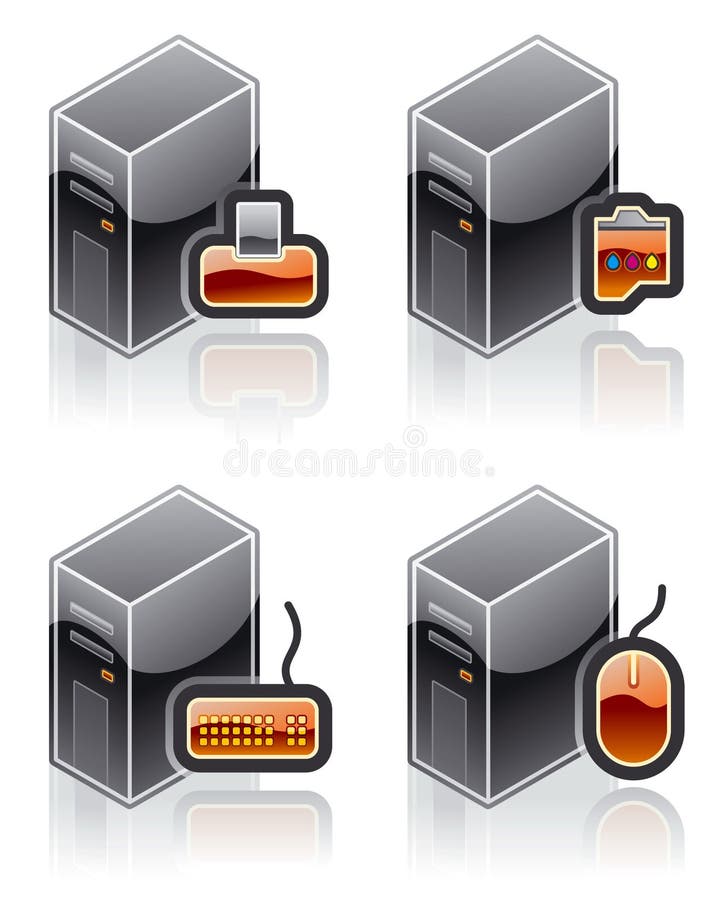 Éléments 51e de conception. Graphismes d'ordinateur et de logiciel d'Internet réglés illustration stock Éléments 51e de conception. Graphismes d'ordinateur et de logiciel d'Internet réglés illustration stock