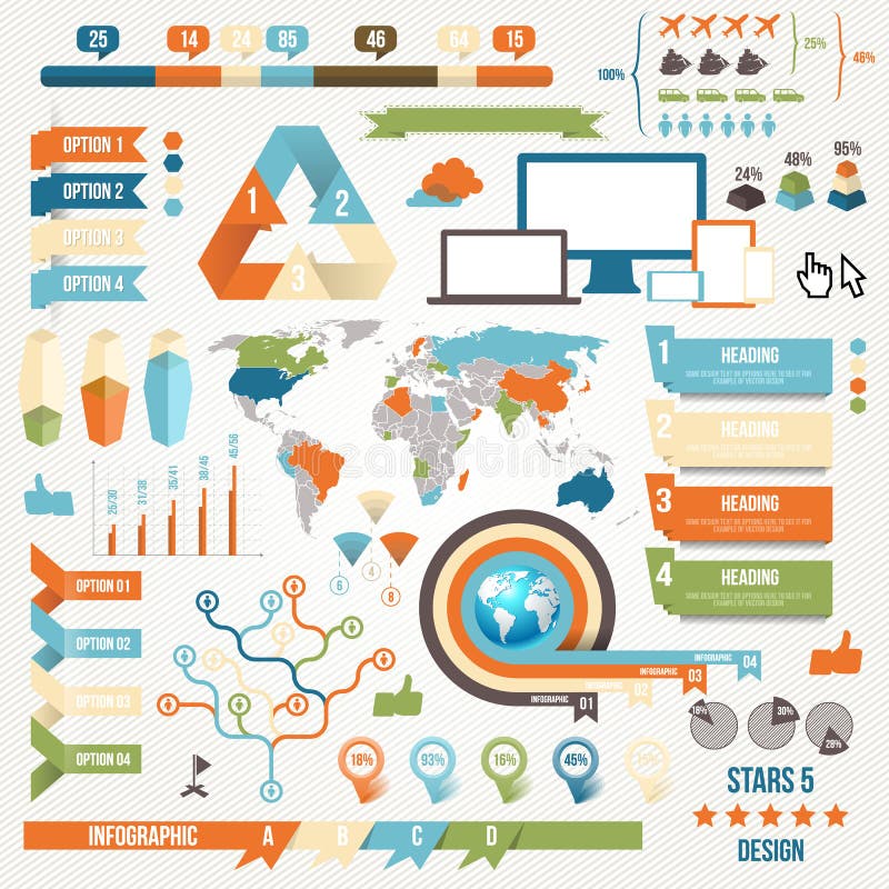 Éléments d'Infographic et concept de communication illustration stock Éléments d'Infographic et concept de communication illustration stock