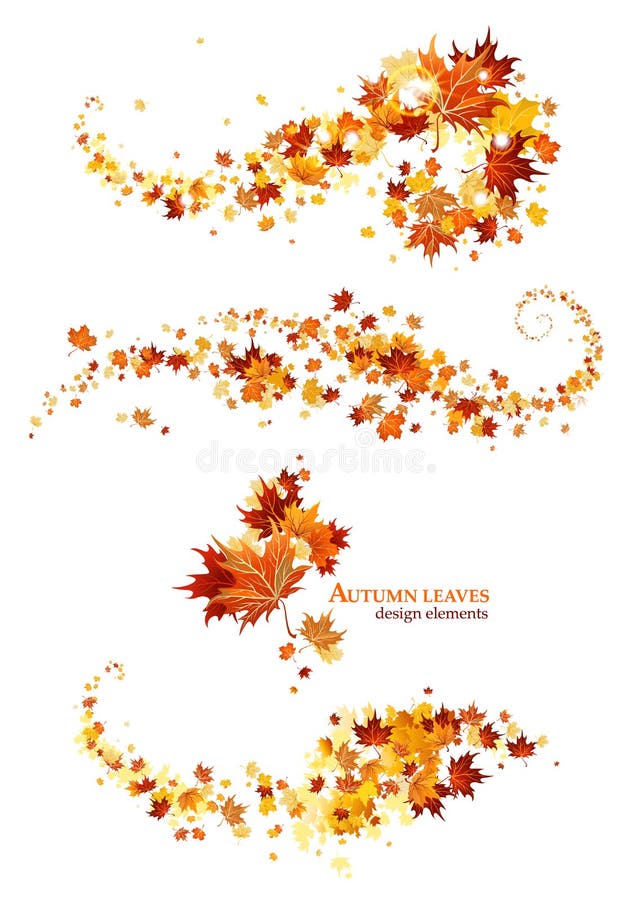 Éléments de conception de feuilles d'automne illustration libre de droits