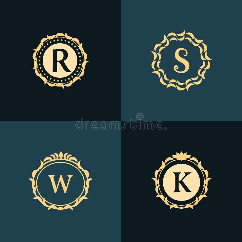 Éléments de conception de monogramme, calibre gracieux Élégant conception de logo de schéma illustration libre de droits Éléments de conception de monogramme, calibre gracieux Élégant conception de logo de schéma illustration libre de droits